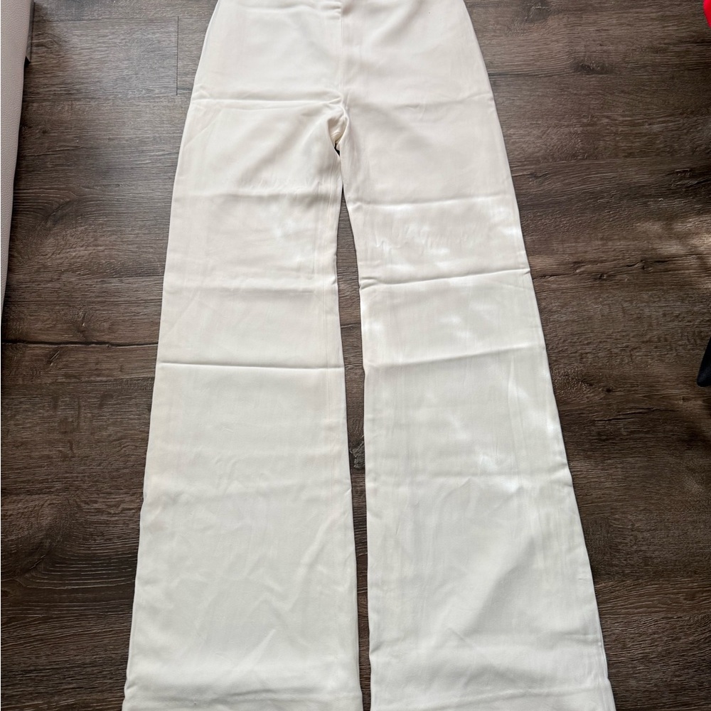 Brandon Maxwell  White Flare Pants